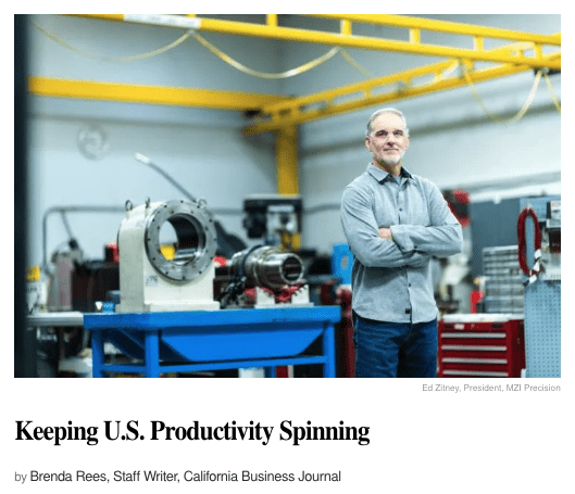 MZI Precision featured in the California Business Journal